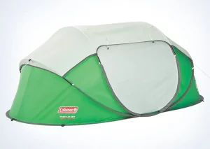 Coleman Pop Up Tent, with rain cover, green color