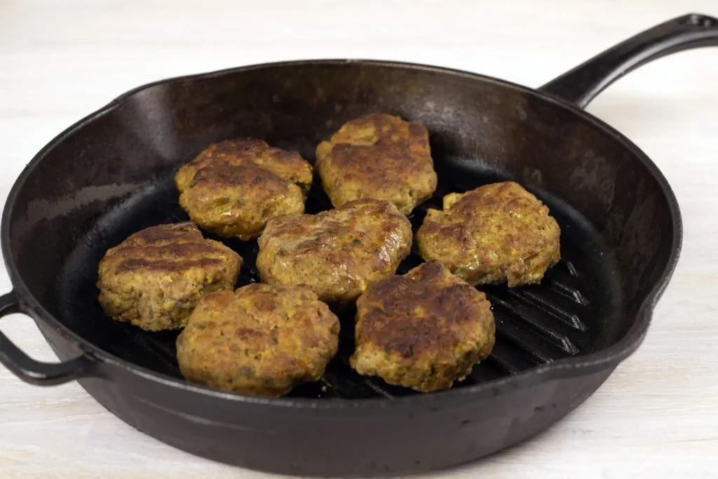 Cook Turkey Burgers in Cast Iron Skillet