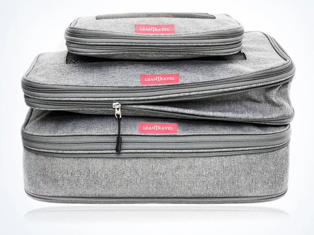 LeanTravel Compression Packing Cubes for Travel