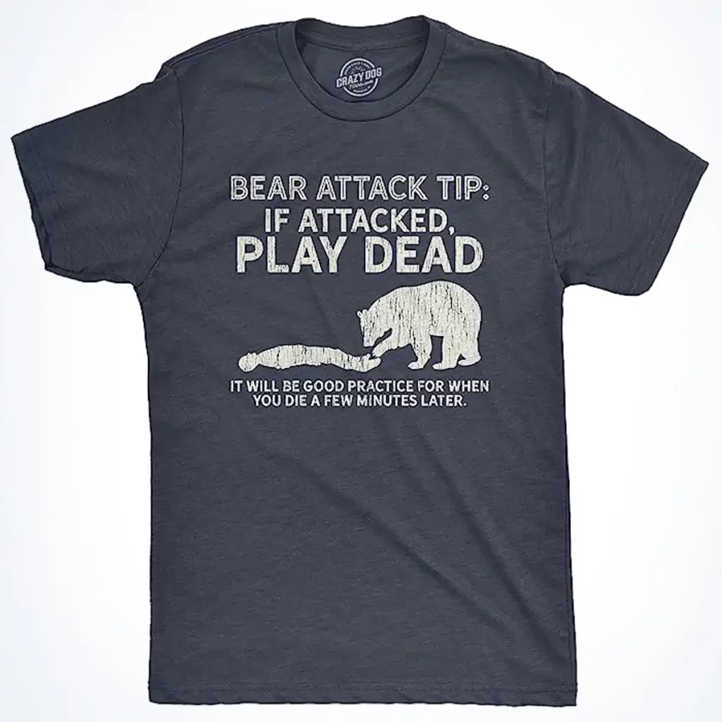 Mens Bear Attack Tip T shirt