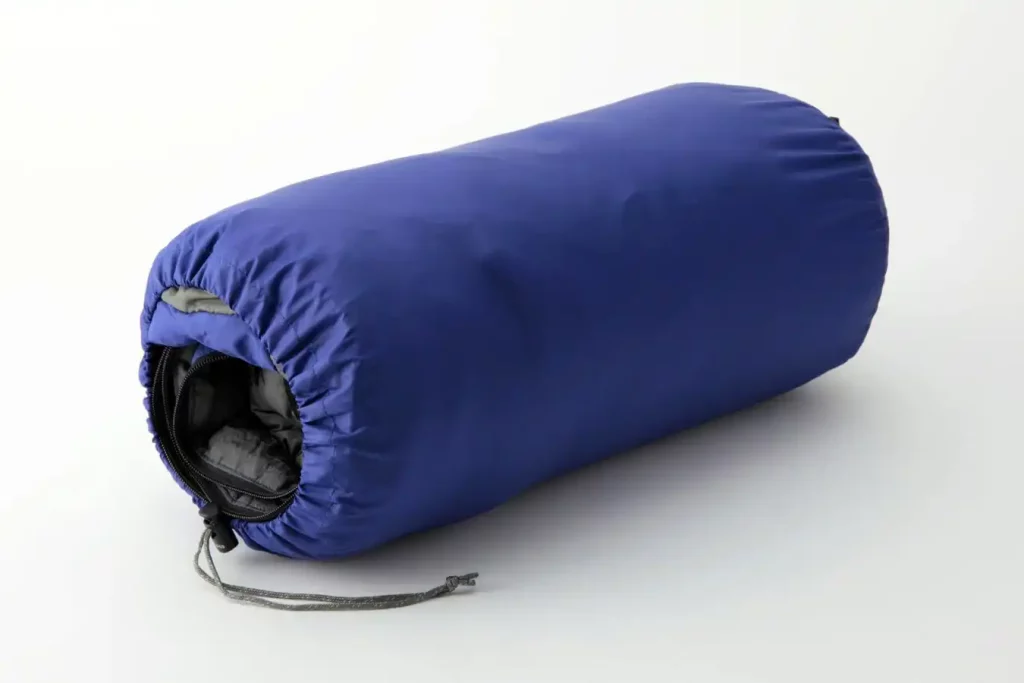 A folding sleeping bag