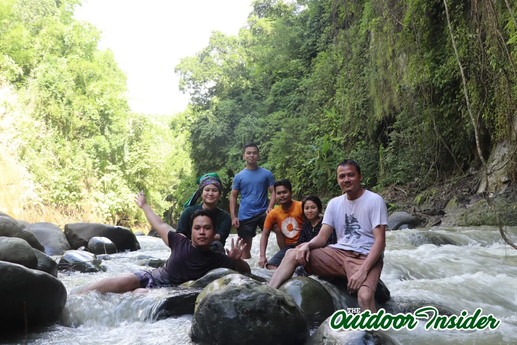 We are camping group of friends in near waterfall