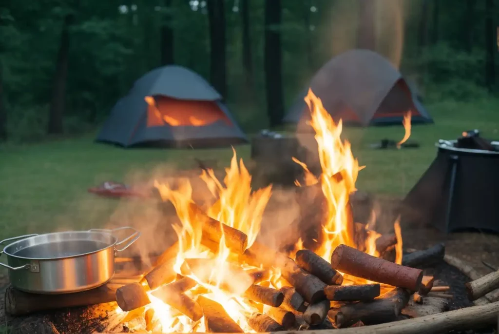 Cooking over open flame